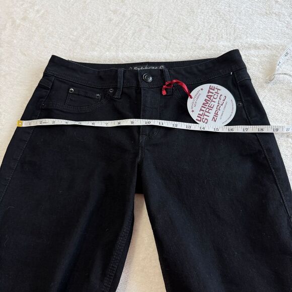 NEW Fade to Blue Denim Jeans Womens Size 10 Black Cuffed Ultimate Stretch Casual - Picture 12 of 13